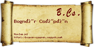 Bognár Csépán névjegykártya